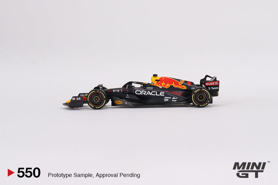 Mini GT - Oracle Red Bull Racing RB18 #1 Max Verstappen 2022 Monaco Grand Prix 3rd Place - Scala 1/64 MGT00550