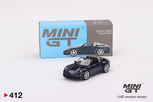 Mini GT - Porsche 911 Targa 4S Gentian Blue Metallic LHD - Scala 1/64 MGT00412