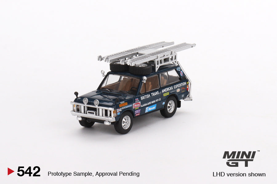 Mini GT - Range Rover 1971 British Trans-Americas Expedition (VXC-868K) - Scale 1/64 MGT00542