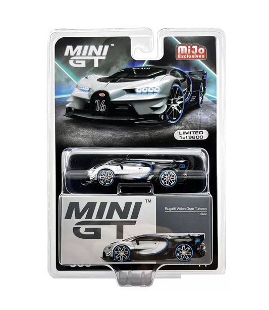 Mini GT - Bugatti Vision Gran Turismo Silver Mini GT Mijo Exclusive - Scala 1/64 MGT00369 Blister