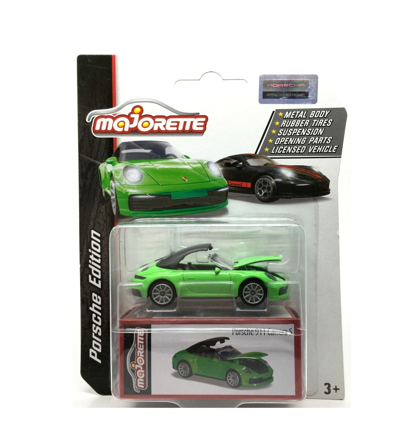 Majorette - Porsche (992) 911 Carrera S Green - Scale 1/64