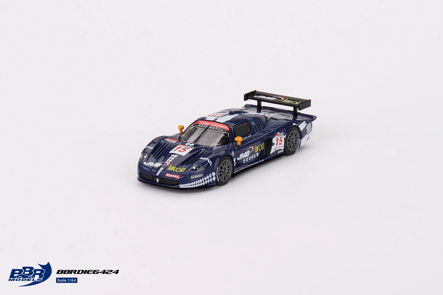 BBR Models - Maserati MC12 Competizione 2008 FIA 24Hr of Spa JMB Racing #15 - 1/64 Scale BBRDIE6424