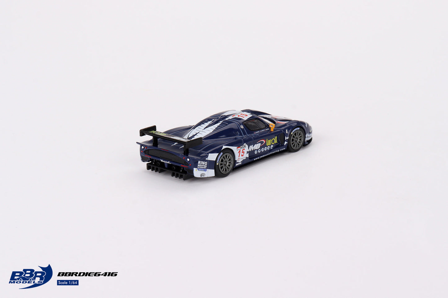 BBR Models - Maserati MC12 Competizione 2008 FIA 24Hr of Spa JMB Racing #15 - Scala 1/64 BBRDIE6424