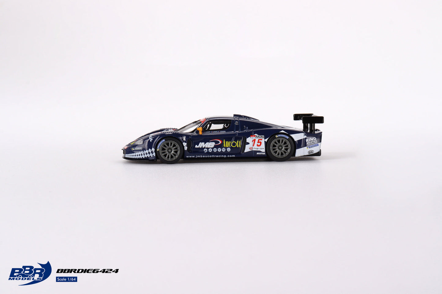 BBR Models - Maserati MC12 Competizione 2008 FIA 24Hr of Spa JMB Racing #15 - 1/64 Scale BBRDIE6424