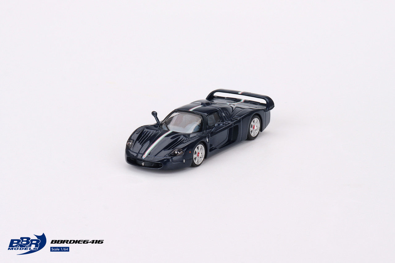 BBR Models - Maserati MC12 Stradale Blue Metallic with Stripe - Scala 1/64 BBRDIE6416