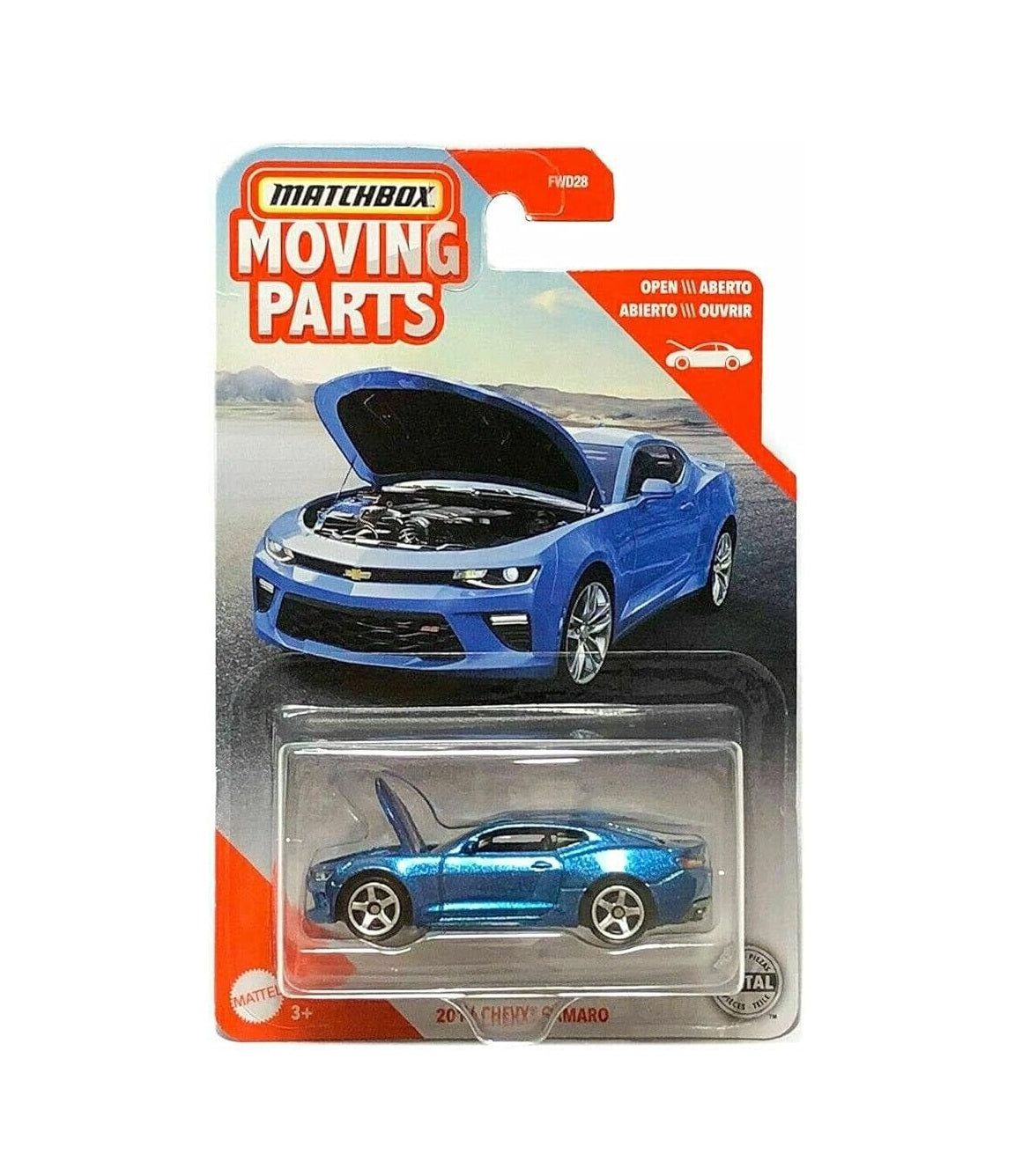 Matchbox - 2016 Chevy Camaro Blue - Matchbox Moving Parts - Scala 1/64 Circa