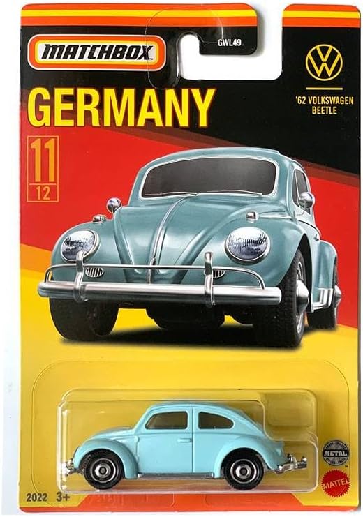 Matchbox - Volkswagen Beetle 1962 Light Blue Series Germany - Matchbox - Scale 1/64 Approx