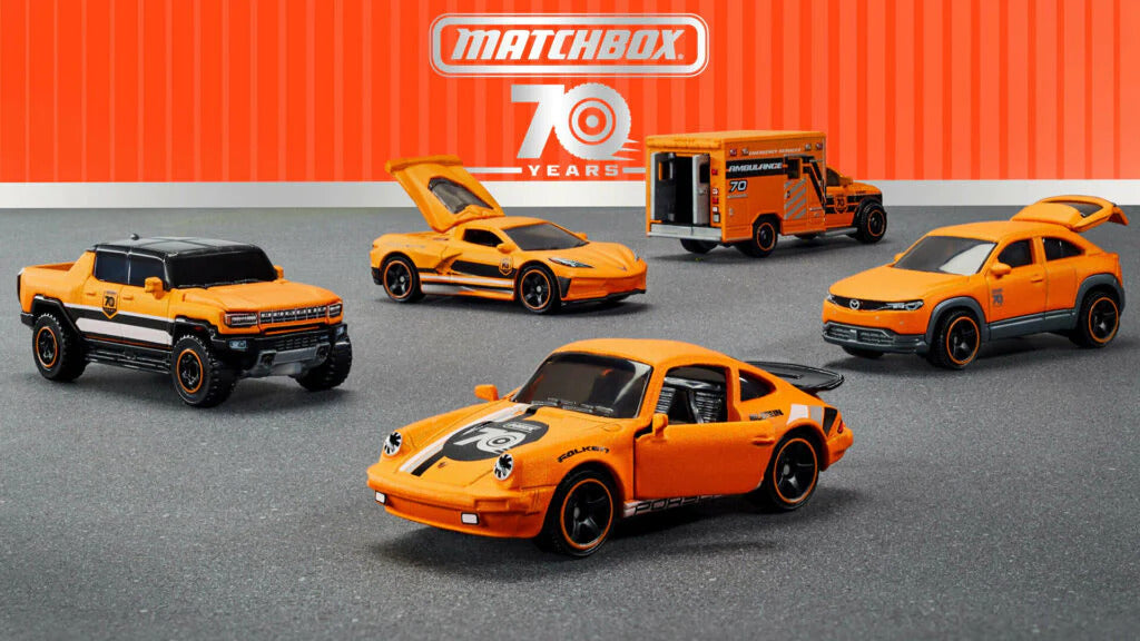 Matchbox - Complete set 5 vehicles Matchbox 2023 "70th Anniversary" - Scale 1/64