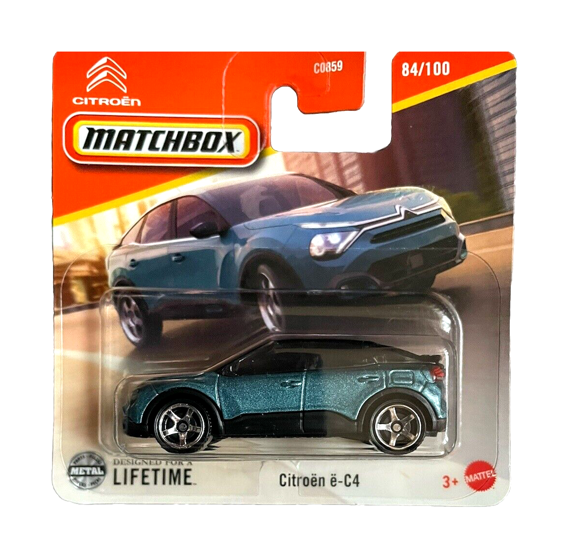 Matchbox - Citroen e-C4 #08 Light Blue - Scala 1/64 Circa