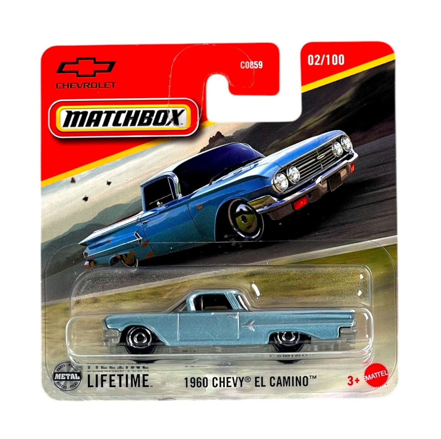 Matchbox - 1960 Chevy El Camino #02 Light Blue - Scale 1/64 Approx