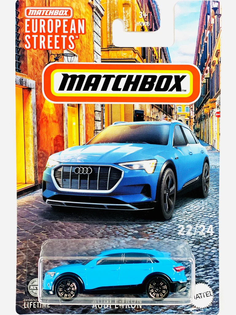 Matchbox - Audi E-Tron Light Blue Series European Streets 22/24 - Matchbox - Scala 1/64 Circa