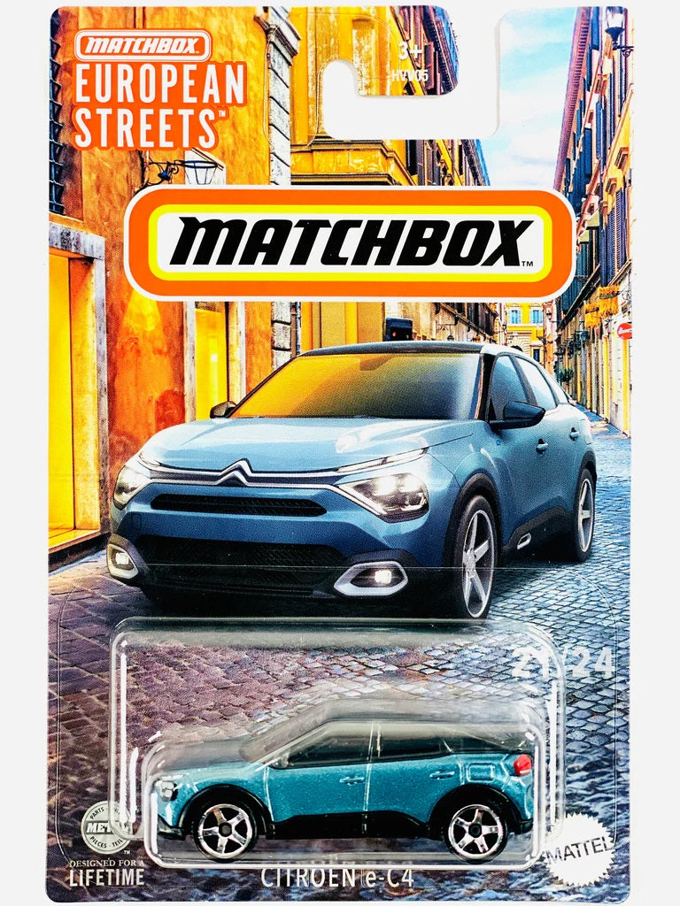 Matchbox - Citroen e-C4 Blue Metallic Series European Streets 21/24 - Matchbox - Scale 1/64 Approximately