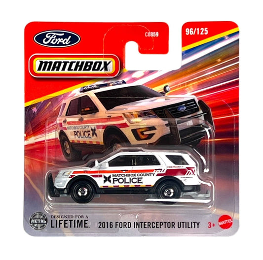 Matchbox - 2016 Ford Interceptor Utility Police #96 - Scale 1/64 Approx