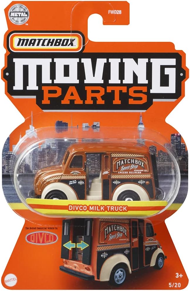 Matchbox - DIVCO Milk Truck Brown - Matchbox Moving Parts - Scala 1/64 Circa