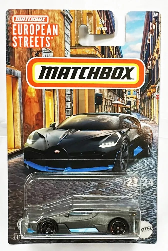 Matchbox - 2018 Bugatti DIVO Grey Series European Streets 23/24 - Matchbox - Scala 1/64 Circa