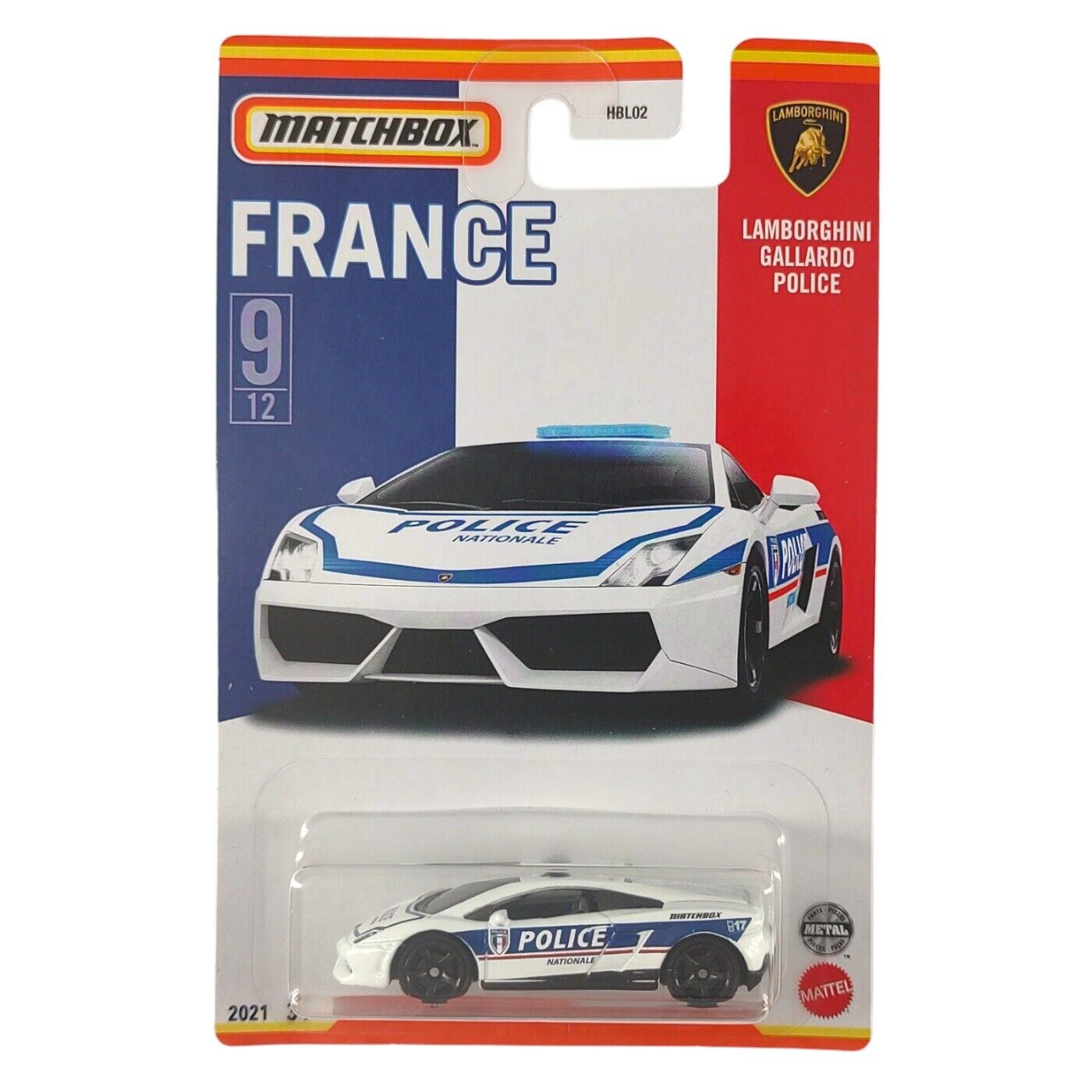 Matchbox - Lamborghini Gallardo Police France Series - Matchbox - Scale 1/64 Approx