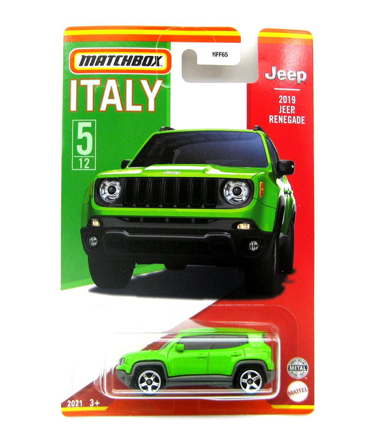 Matchbox - Jeep Renegade 2019 Light Green Italy - Matchbox - Scala 1/64 Circa