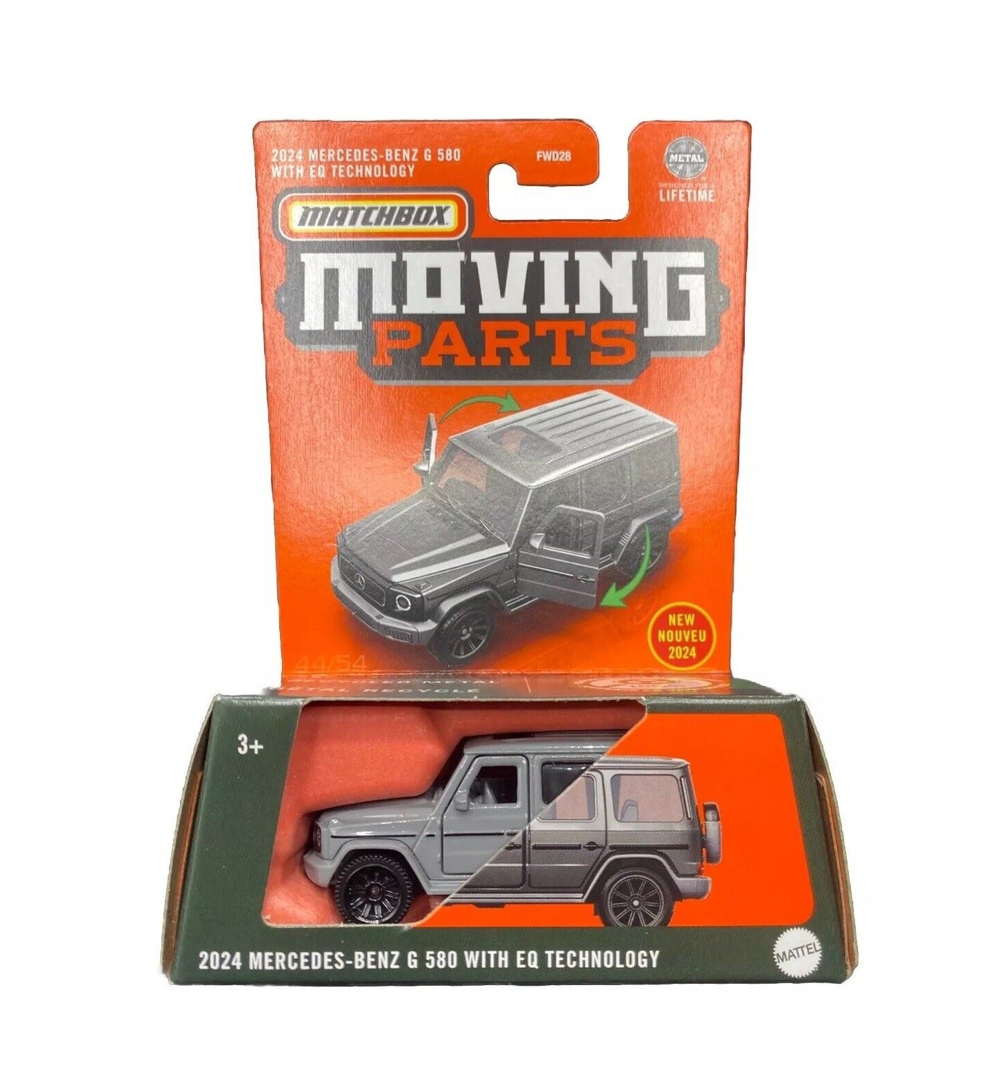 Matchbox - 2024 Mercedes-Benz G 580 with EQ Technology Gray - Matchbox Moving Parts - Scale 1/64 Approximately