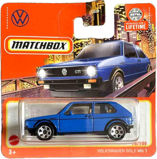 Matchbox - Volkswagen Golf MK1 Blue #95 - Matchbox - Scale 1/64 Approx