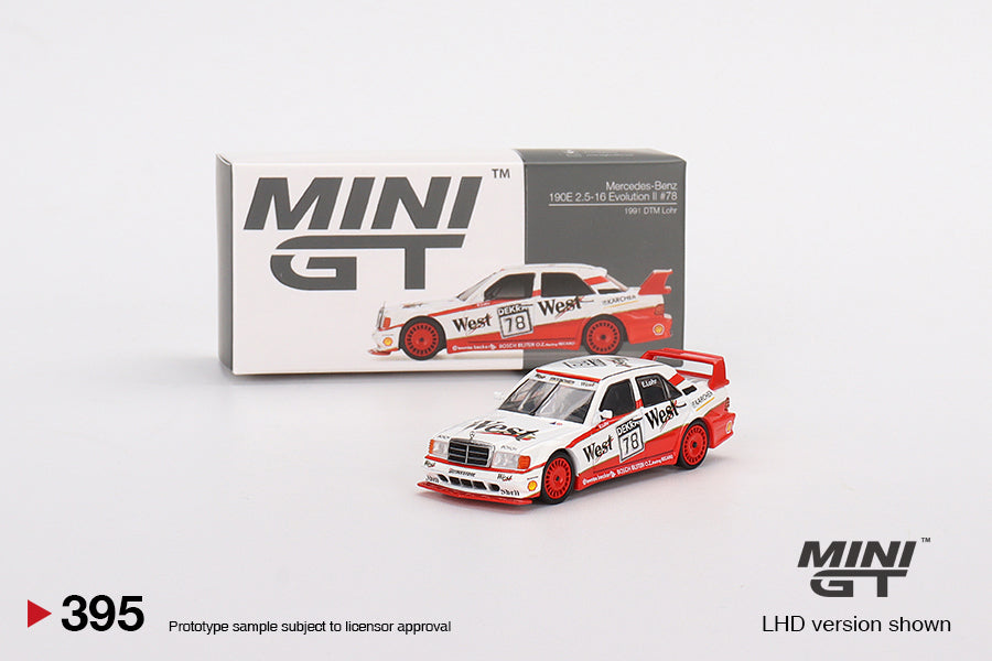 Mini GT - Mercedes-Benz 190E 2.5 16 Evolution II 1991 DTM #78 Lohr - Scale 1/64 MGT00395