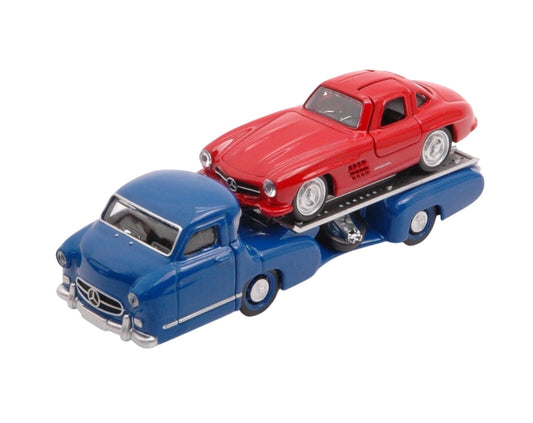 Norev - Mercedes-Benz Renntransporter + Mercedes-Benz SL 1955 - Scala 1/64 Circa