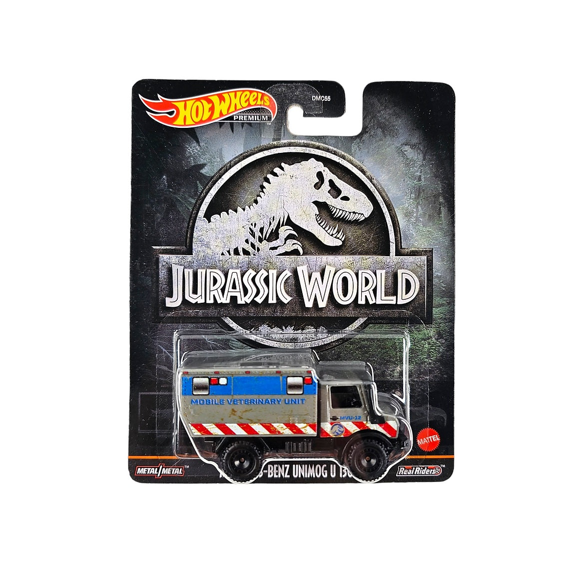 Hot Wheels Premium - Mercedes-Benz Unimog U 1300 L Movie: Jurassic World Grey/Blue - Scale 1/64