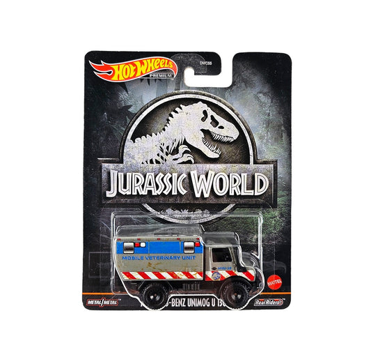 Hot Wheels Premium - Mercedes-Benz Unimog U 1300 L Movie: Jurassic World Grey/Blue - Scala 1/64