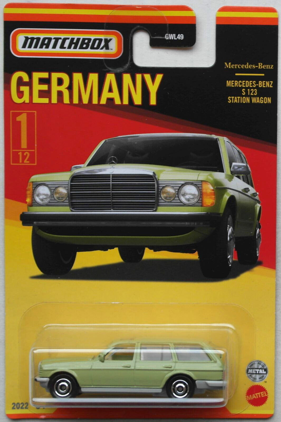 Matchbox - Mercedes Benz S123 Station Wagon Olive Green Series Germany - Matchbox - Scala 1/64