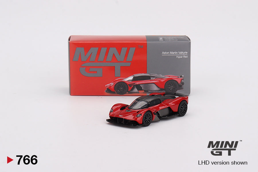 Mini GT - Aston Martin Valkyrie Hyper Red - Scala 1/64 MGT00766-L