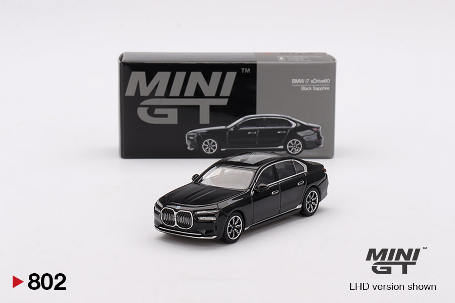 Mini GT - BMW i7 xDrive60 Black Sapphire - Scale 1/64 MGT00802-L