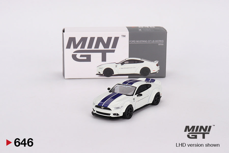 Mini GT - FORD MUSTANG GT LB-WORKS White - Scale 1/64 MGT00646-R