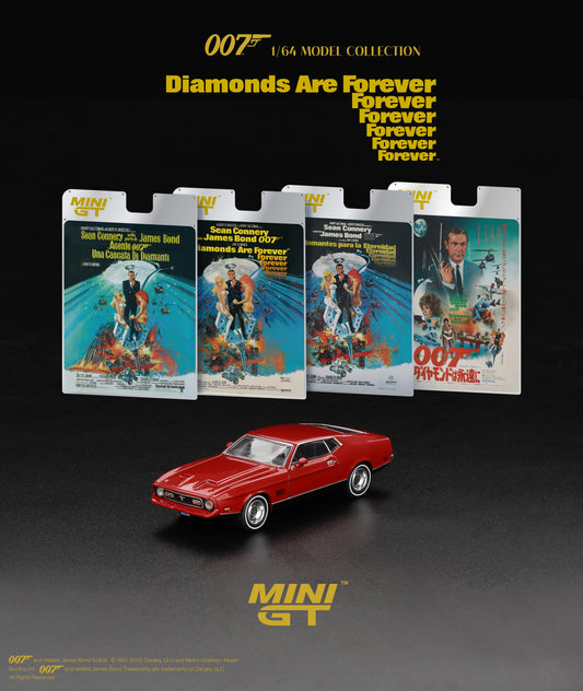 [PRE-ORDER] Mini Gt - 1971 Ford Mustang Mach 1 - Diamonds Are Forever 007 James Bond - Scale 1/64 MGT00905-007I Italian Blister