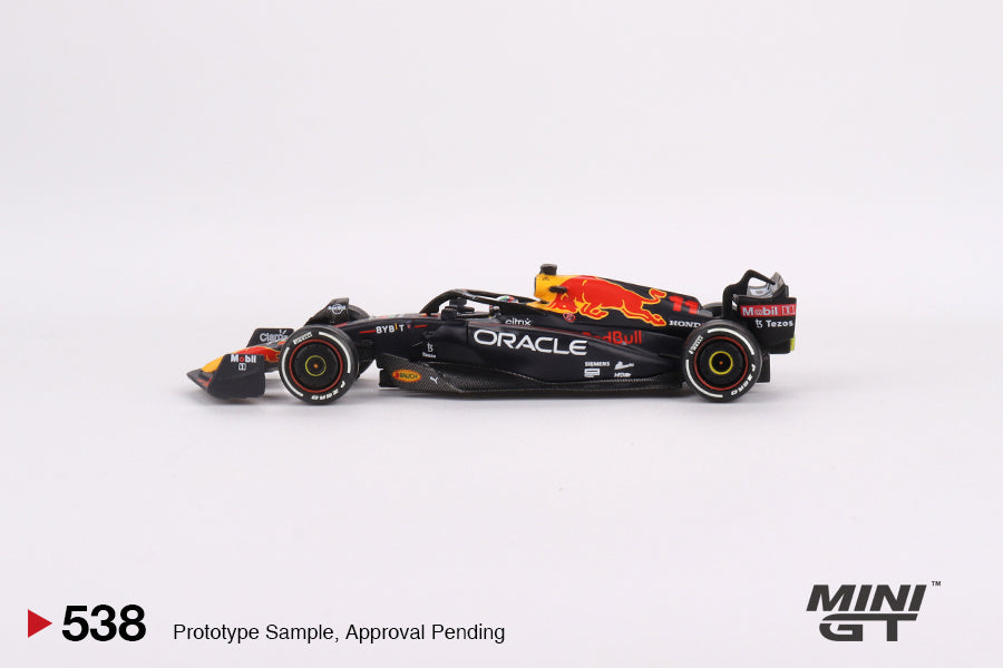 Mini GT - Oracle Red Bull Racing RB18 #11 Sergio Pérez 2022 Abu Dhabi Grand Prix 3rd Place - Scale 1/64 MGT00538