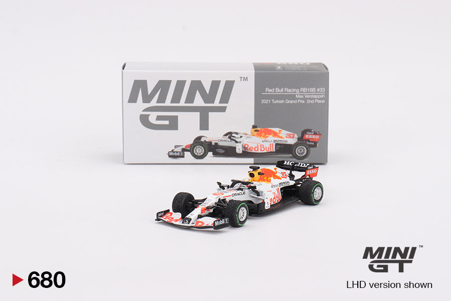 Mini GT - Red Bull RB16B #33 Max Verstappen 2021 Turkish Grand Prix 2nd Place - Scale 1/64 MGT00680