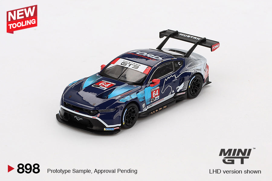 [PRE-ORDER] Mini GT - Ford Mustang GT3 #64 Ford Multimatic Motorsports 2024 IMSA Daytona 24 Hrs - Scale 1/64 MGT00898-L