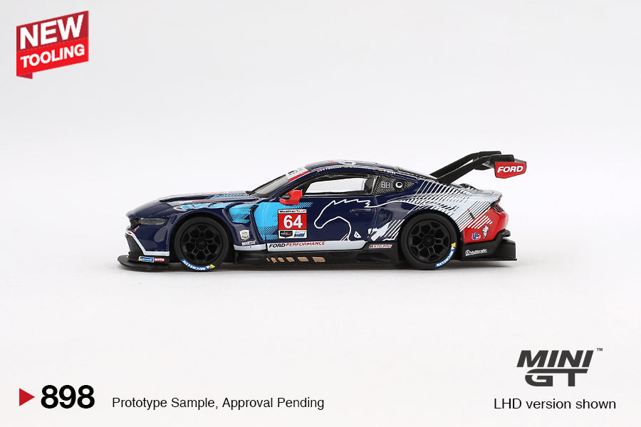 [PRE-ORDER] Mini GT - Ford Mustang GT3 #64 Ford Multimatic Motorsports 2024 IMSA Daytona 24 Hrs - Scale 1/64 MGT00898-L