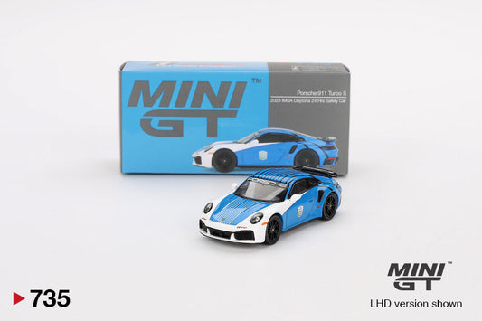 Mini GT - Porsche 911 Turbo S Safety Car 2023 IMSA Daytona 24 Hrs - - Scala 1/64 MGT00735