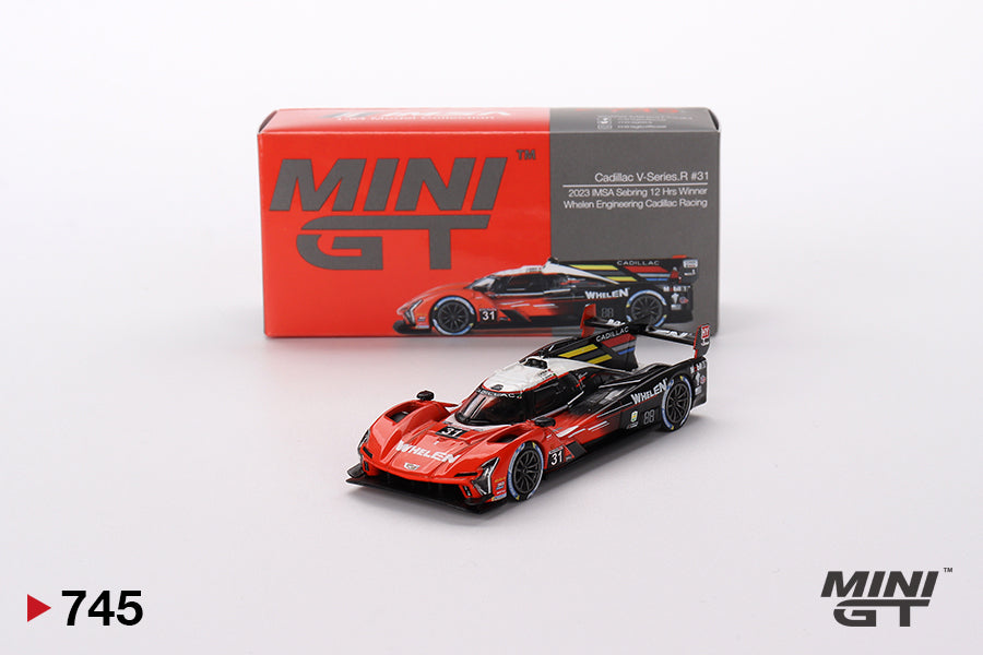 Mini GT - Cadillac V-Series.R #31 Whelen Engineering Cadillac Racing 2023 IMSA Sebring 12 Hrs Winner - Scala 1/64 MGT00745