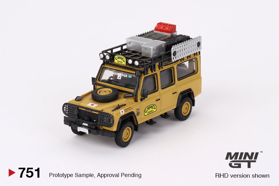 Mini GT - Land Rover Defender 110 1989 Camel Trophy Amazon Team Japan RDH - Scala 1/64 MGT00751