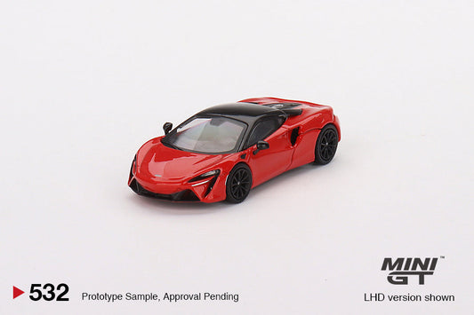 Mini GT - McLaren Artura Vermillion Red LHD - Scala 1/64 MGT00532-L