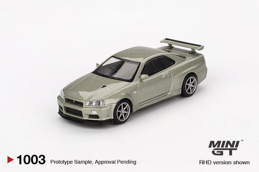 [PRE-ORDER] Mini GT - Nissan Skyline GT-R (R34) V-Spec II Nür Millenium Jade 2002 - Scale 1/64 MGT01003-R