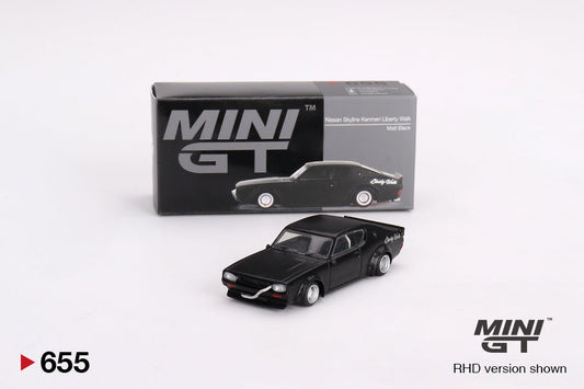 Mini GT - Nissan Skyline Kenmeri Liberty Walk Matt Black RDH - Scale 1/64 MGT00655