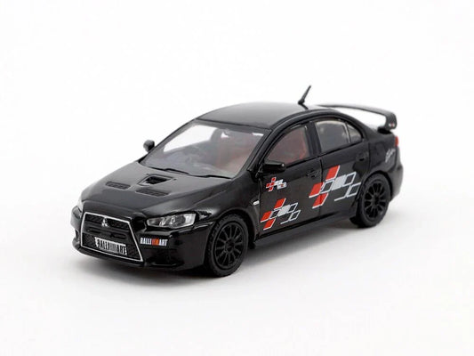 Tarmac Works - Mitsubishi Lancer Evolution X Ralliart Black - Scala 1/64 T64-004-REB