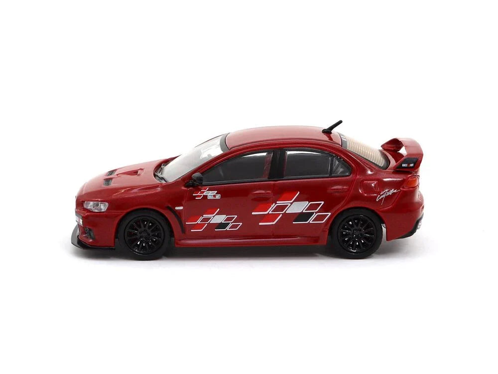 Tarmac Works - Mitsubishi Lancer Evolution X Ralliart Red - Scala 1/64 T64-004-RER