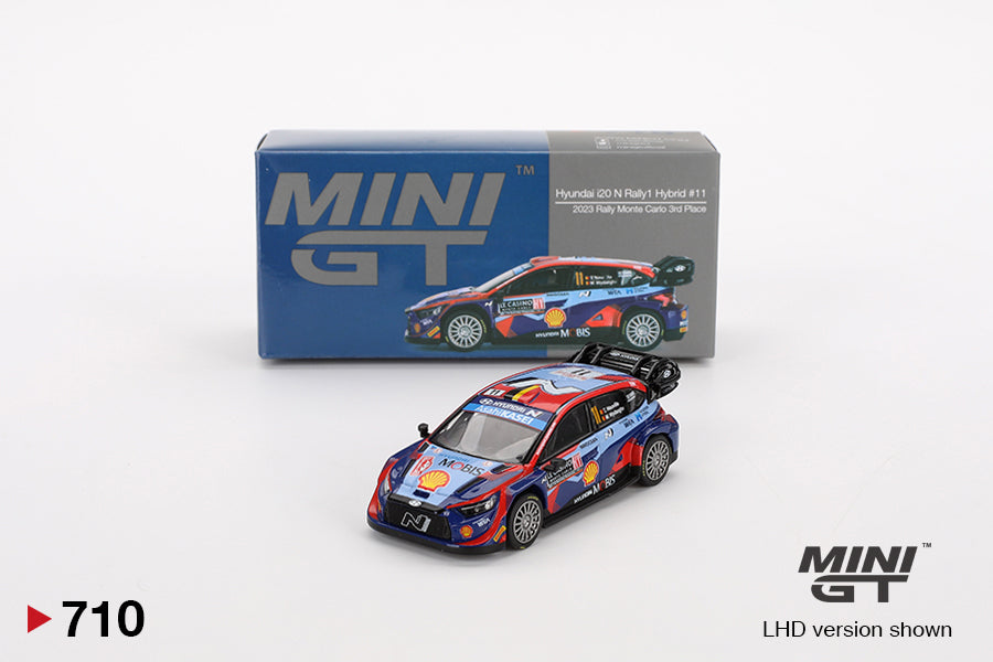 Mini GT - Hyundai i20 N Rally1 Hybrid #11 2023 Rally Monte Carlo 3rd Place - Scala 1/64 MGT00710