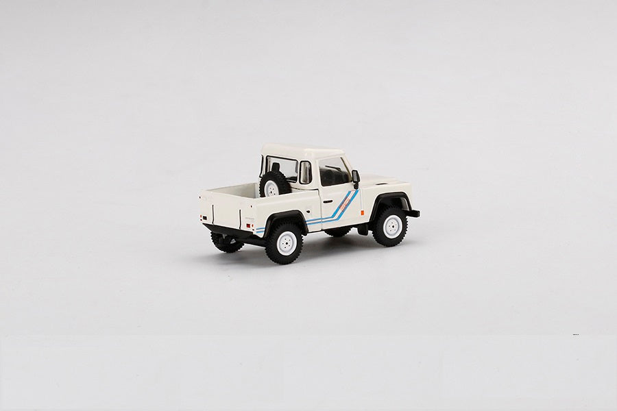 Mini GT - Land Rover Defender 90 Pickup White LDH - Scale 1/64 MGT00338-L