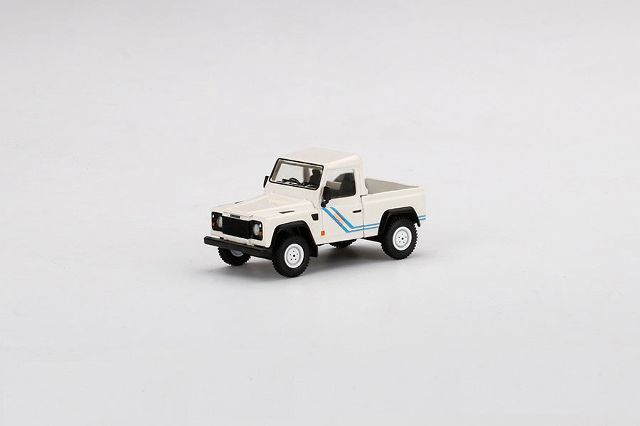 Mini GT - Land Rover Defender 90 Pickup White LDH - Scale 1/64 MGT00338-L