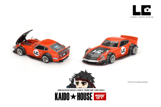 Mini GT - Nissan Fairlady Z Kaido GT 'ORANGE BANG' Larry Chen V1 - KAIDO HOUSE - Scala 1/64 KHMG100