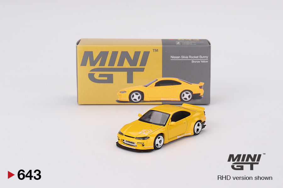 Mini GT - Nissan Silvia (S15) Rocket Bunny Bronze Yellow RDH - Scale 1/64 MGT00643