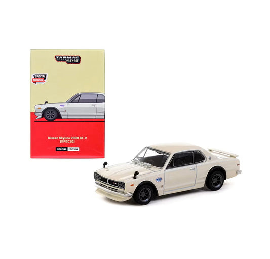 Tarmac Works - Nissan Skyline 2000GT-R (KPGC10) RHD Ivory White "Japan Special Ed" "Global64" Series - Scala 1/64 T64G-043-WH